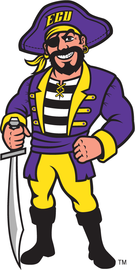 East Carolina Pirates 2008-2009 Mascot Logo diy DTF decal sticker